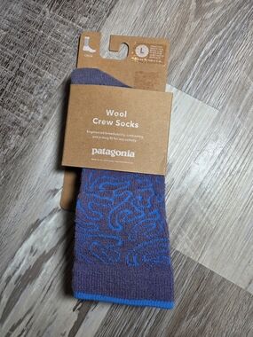 Patagonia Unisex Wool Crew Socks, Size L, NWT